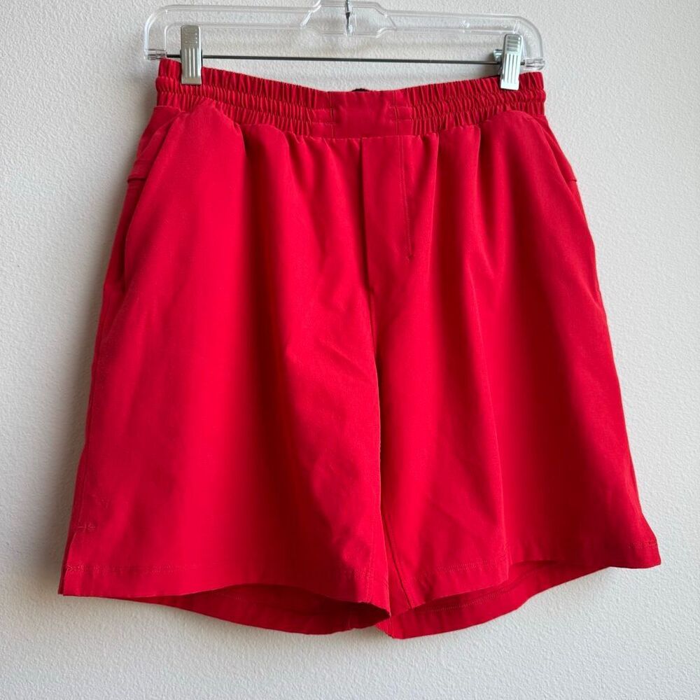 Lululemon Pool Swim Tennis Gym Shorts Red Size Small 7” Inseam READ